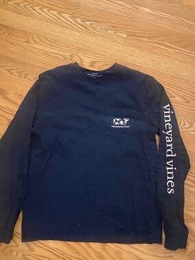 Vineyard Vines Men's Long-Sleeve Pocket Tee - Navy unisex